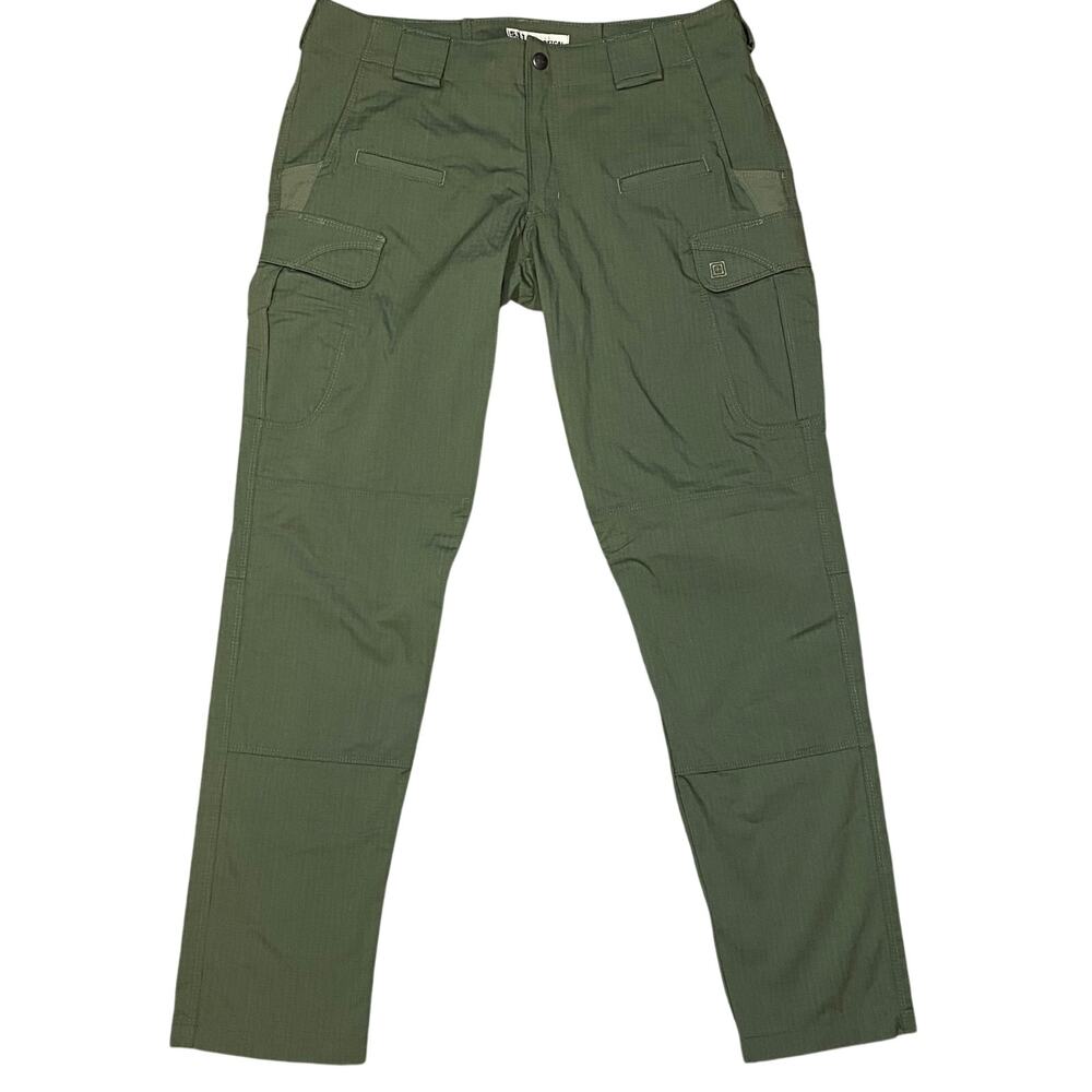 5.11 Tactical Stryke Pants TDU Green Pants Womens 14 Long (Large) Snap Button